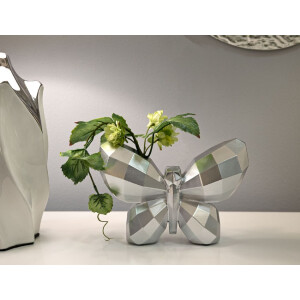 Mauro Ferretti Jarrón Mariposa 22,5x8x15 cm plata