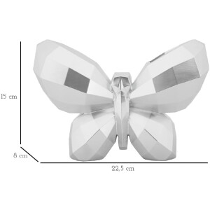 Mauro Ferretti Jarrón Mariposa 22,5x8x15 cm plata