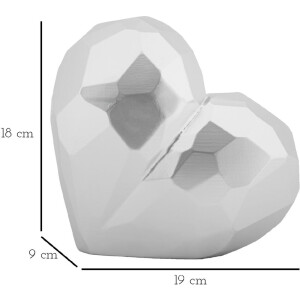 Mauro Ferretti Jarrón Corazón 19x9x18 cm plata