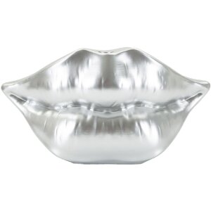 Mauro Ferretti Jarron Labios 23x8x12 cm plateado