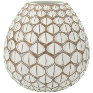 Mauro Ferretti Florero Tibet Ø 27x27 cm blanco lavado
