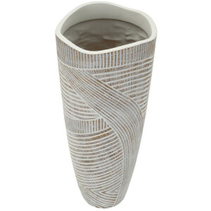 Mauro Ferretti Florero efecto madera Ø 18x45 cm...