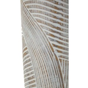 Mauro Ferretti Florero efecto madera Ø 18x45 cm blanco lavado