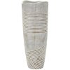 Mauro Ferretti Florero efecto madera Ø 18x45 cm blanco lavado