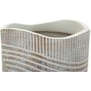 Mauro Ferretti Florero efecto madera Ø 18x45 cm blanco lavado