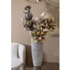 Mauro Ferretti Florero efecto madera Ø 18x45 cm blanco lavado