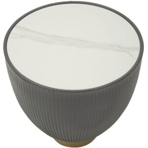 Mesa de centro Mauro Ferretti Elge Ø 46x45 cm gris