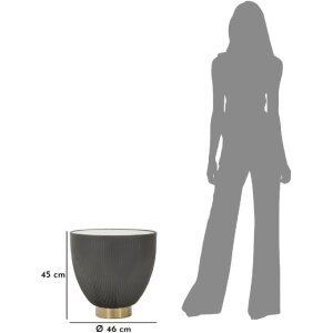 Mesa de centro Mauro Ferretti Elge Ø 46x45 cm gris