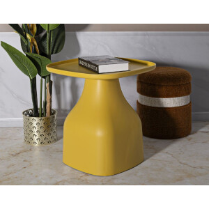 Mauro Ferretti Mesa Auxiliar Gea 48x48x50 cm Amarillo