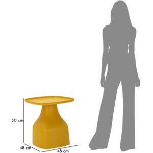 Mauro Ferretti Mesa Auxiliar Gea 48x48x50 cm Amarillo