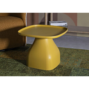 Mauro Ferretti Mesa auxiliar Gea 48x48x38 cm amarilla