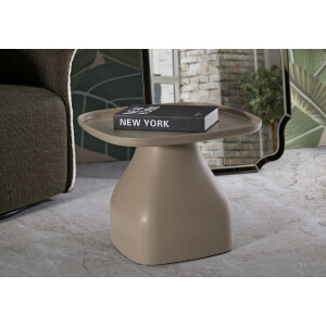 Mauro Ferretti Mesa Auxiliar Gea 48x48x38 cm gris