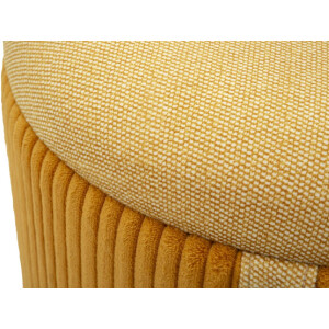 Bolzano Set de pufs con almacenaje mostaza 2 piezas Ø38x38cm Ø32x28cm poliéster MDF
