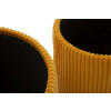 Bolzano Set de pufs con almacenaje mostaza 2 piezas Ø38x38cm Ø32x28cm poliéster MDF