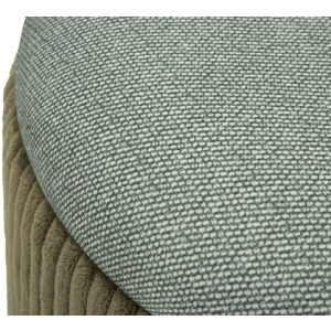 Bolzano Set de pufs 2 piezas verde Ø38x38 cm y Ø32x28 cm con almacenaje