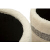 Saint-Moritz Set de pufs 2 piezas crema 40x47 cm y 32x38 cm con almacenaje