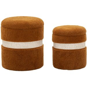 Saint-Moritz Set de 2 pufs con almacenaje Ø40x47cm...