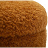 Saint-Moritz Set de 2 pufs con almacenaje Ø40x47cm Ø32x38cm Marrón