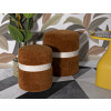 Saint-Moritz Set de 2 pufs con almacenaje Ø40x47cm Ø32x38cm Marrón