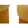 Aspen Set de puffs con almacenaje mostaza 2 piezas Ø42x44 / Ø35x37 cm terciopelo