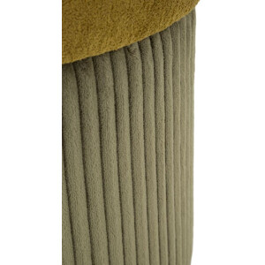 Aspen Set de pufs con almacenaje verde 2 piezas Ø42x44cm Ø35x37cm poliéster terciopelo