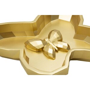 Schale Butterfly Bandeja decorativa mariposa 20,5x17,5x3 cm dorada