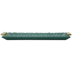 Grent Bandeja 34x19,5x3 cm Verde Dorado Decorativa no...