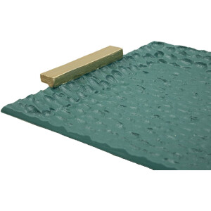 Grent Bandeja 34x19,5x3 cm Verde Dorado Decorativa no apta alimentos