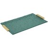 Grent Bandeja 34x19,5x3 cm Verde Dorado Decorativa no apta alimentos