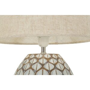 Lámpara de Mesa Tibet Ø35x52 cm White Wash...