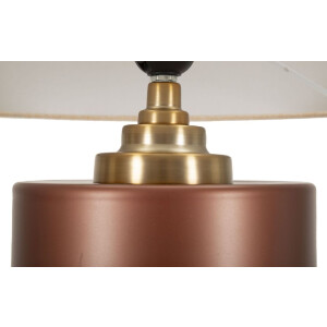 Lámpara de mesa Rosenthal Vidrio Marrón y Dorado Ø 40,5 x 69,5 cm E27 máx. 40W Pantalla de tela