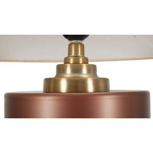 Lámpara de mesa Rosenthal Vidrio Marrón y Detalles Dorados Ø 36,5x56,5 cm E27 máx. 40W