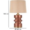 Lámpara de mesa Rosenthal Vidrio Marrón y Detalles Dorados Ø 36,5x56,5 cm E27 máx. 40W