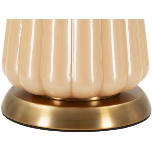 Lámpara de mesa Perly Ø 36,5 x 68,5 cm Vidrio Dorado Pantalla de tela E27 máx. 40W