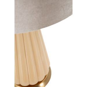 Lámpara de mesa Perly Ø 36,5 x 68,5 cm Vidrio Dorado Pantalla de tela E27 máx. 40W