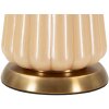 Lámpara de mesa Perly Ø 36,5 x 68,5 cm Vidrio Dorado Pantalla de tela E27 máx. 40W