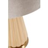 Lámpara de mesa Perly Ø 36,5 x 68,5 cm Vidrio Dorado Pantalla de tela E27 máx. 40W