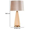 Lámpara de mesa Perly Ø 36,5 x 68,5 cm Vidrio Dorado Pantalla de tela E27 máx. 40W