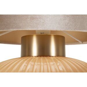 Lámpara de mesa Perly Ø33x49 cm Vidrio Hierro Tela Nácar Dorado E27 máx 40W