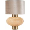 Lámpara de mesa Perly Ø33x49 cm Vidrio Hierro Tela Nácar Dorado E27 máx 40W