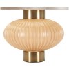 Lámpara de mesa Perly Ø33x49 cm Vidrio Hierro Tela Nácar Dorado E27 máx 40W