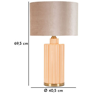 Mauro Ferretti Lámpara de mesa Perly Ø40,5x69,5cm Cristal Dorado E27 40W