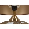 Praga Lámpara de Mesa Vidrio Hierro Tela Marrón Dorado 40,5x57cm E27 40W