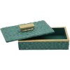 Caja de almacenamiento Mauro Ferretti Grent 18,8x6,4x10,8 cm verde-dorada