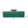 Caja de almacenamiento Mauro Ferretti Grent 18,8x6,4x10,8 cm verde-dorada