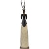 Figura Decorativa de Cierva Hembra Clayre & Eef – Metal 86cm Marrón Beige Rojo Rústico