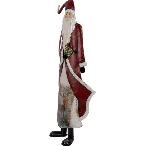 Decoración Papá Noel Clayre & Eef 5Y1317 Metal 33x16x85 cm Rojo Blanco