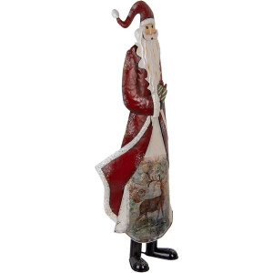 Decoración Papá Noel Clayre & Eef 5Y1317 Metal 33x16x85 cm Rojo Blanco