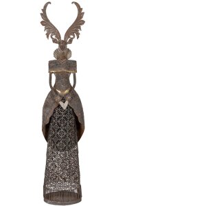 Clayre & Eef Reno de Metal Marrón-Gris 81 cm...