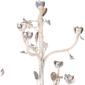 Clayre & Eef 5Y1370 Candelabro Beige Gris 39x51 cm Metal Vintage